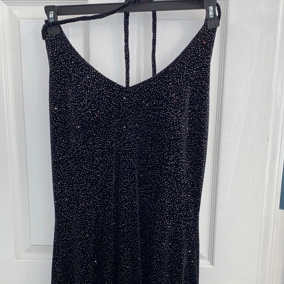 Multi color Glitter Halter Dress - Picture 3 of 12